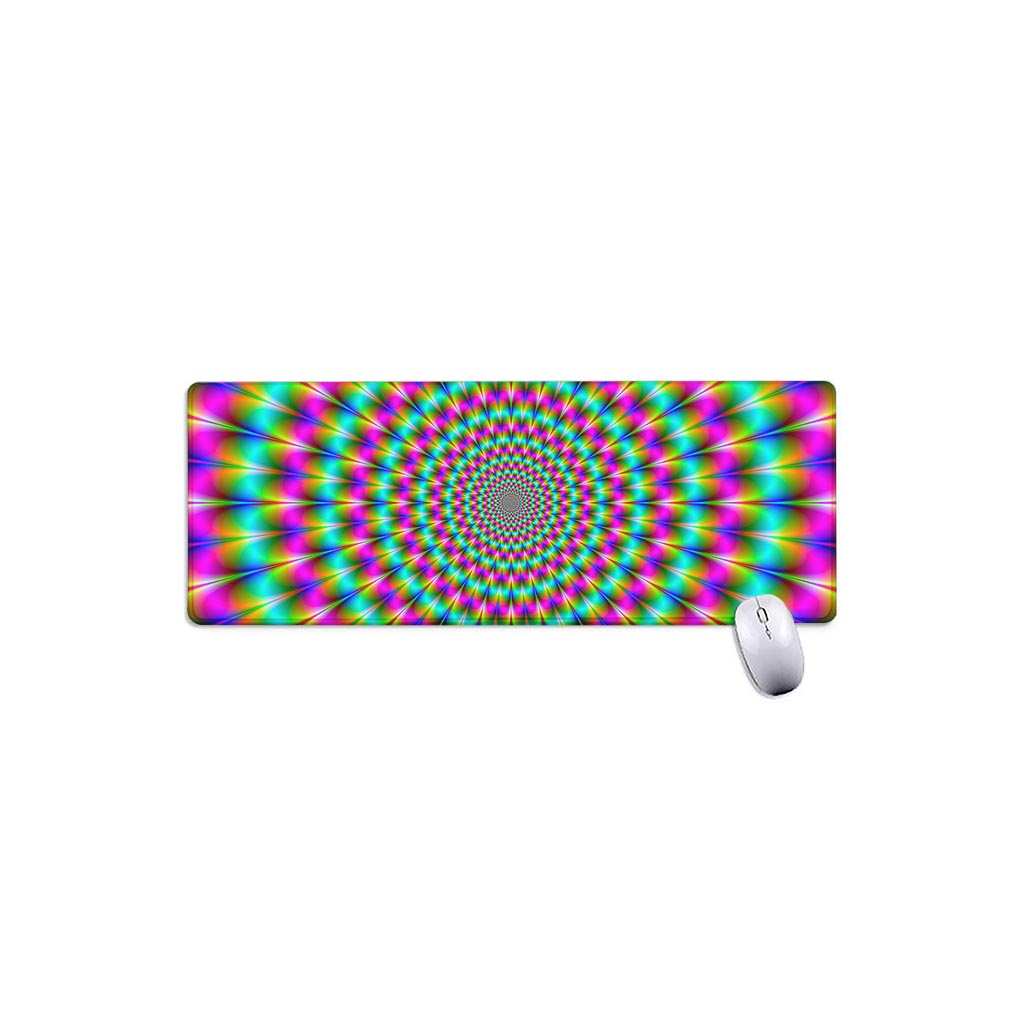 Psychedelic Rave Optical Illusion Extended Mouse Pad