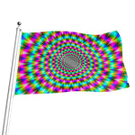 Psychedelic Rave Optical Illusion Flag