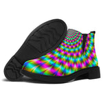 Psychedelic Rave Optical Illusion Flat Ankle Boots
