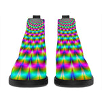 Psychedelic Rave Optical Illusion Flat Ankle Boots