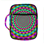 Psychedelic Rave Optical Illusion Front Pocket Bible Bag