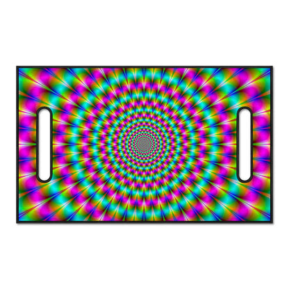 Psychedelic Rave Optical Illusion Golf Cart Seat Cover