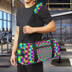 Psychedelic Rave Optical Illusion Gym Bag