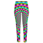 Psychedelic Rave Optical Illusion High-Waisted Pocket Leggings