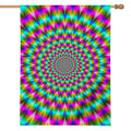 Psychedelic Rave Optical Illusion House Flag