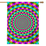 Psychedelic Rave Optical Illusion House Flag