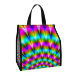 Psychedelic Rave Optical Illusion Insulated Lunch Tote