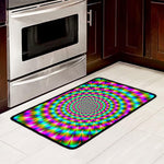Psychedelic Rave Optical Illusion Kitchen Mat
