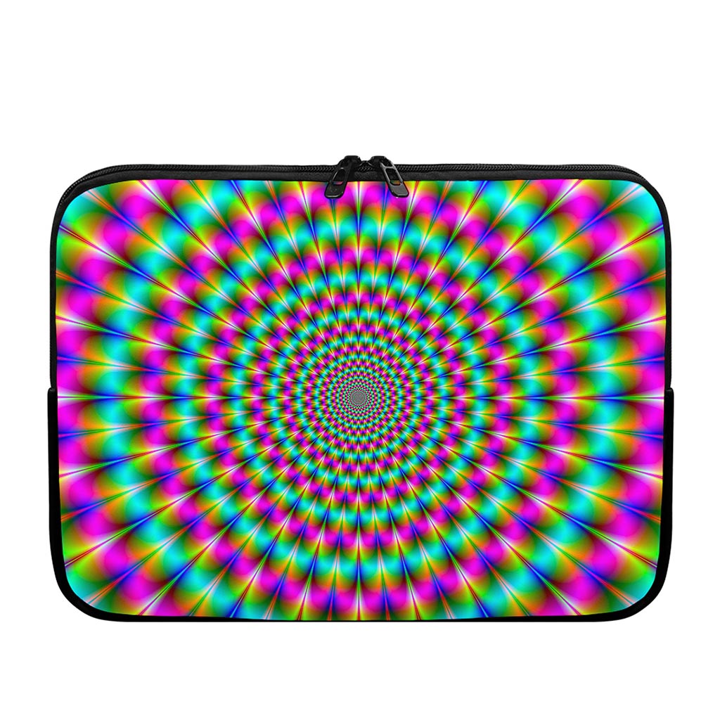 Psychedelic Rave Optical Illusion Laptop Sleeve