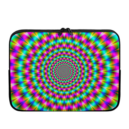 Psychedelic Rave Optical Illusion Laptop Sleeve