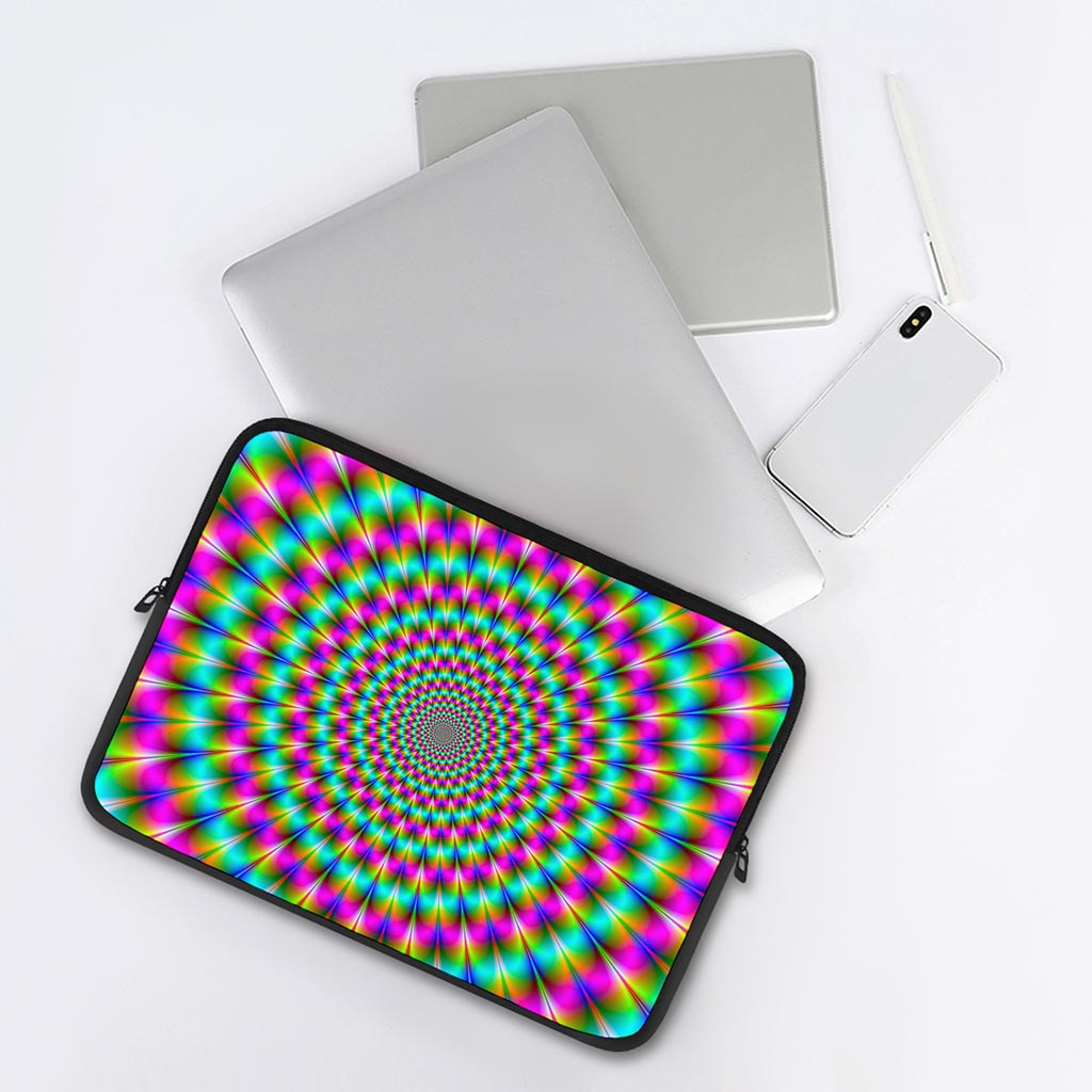 Psychedelic Rave Optical Illusion Laptop Sleeve