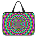 Psychedelic Rave Optical Illusion Laptop Sleeve With Handle