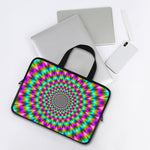 Psychedelic Rave Optical Illusion Laptop Sleeve With Handle