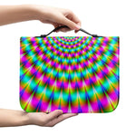 Psychedelic Rave Optical Illusion Leather Bible Cover