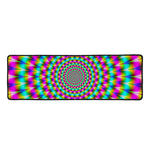 Psychedelic Rave Optical Illusion Long Kitchen Mat