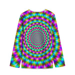 Psychedelic Rave Optical Illusion Long Sleeve Short Coat