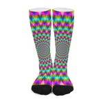 Psychedelic Rave Optical Illusion Long Socks