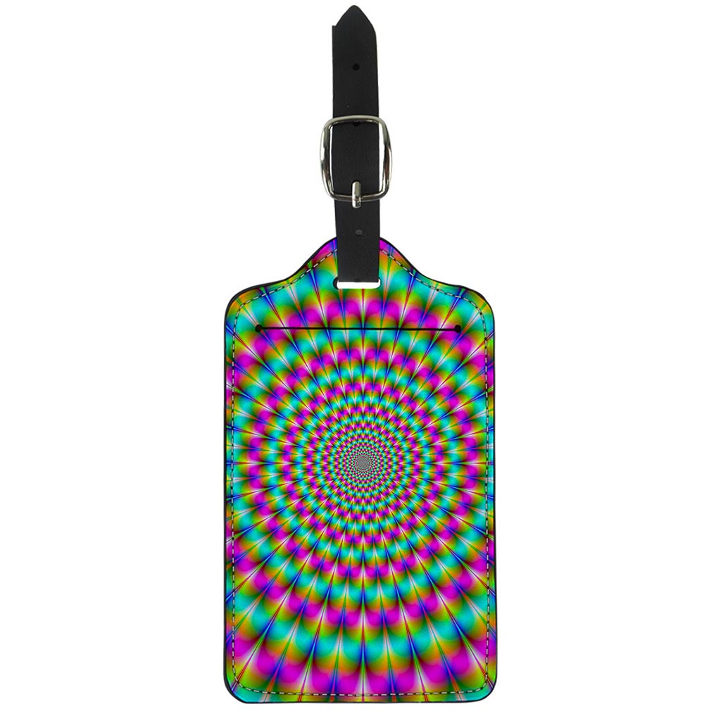 Psychedelic Rave Optical Illusion Luggage Tag
