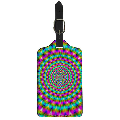 Psychedelic Rave Optical Illusion Luggage Tag