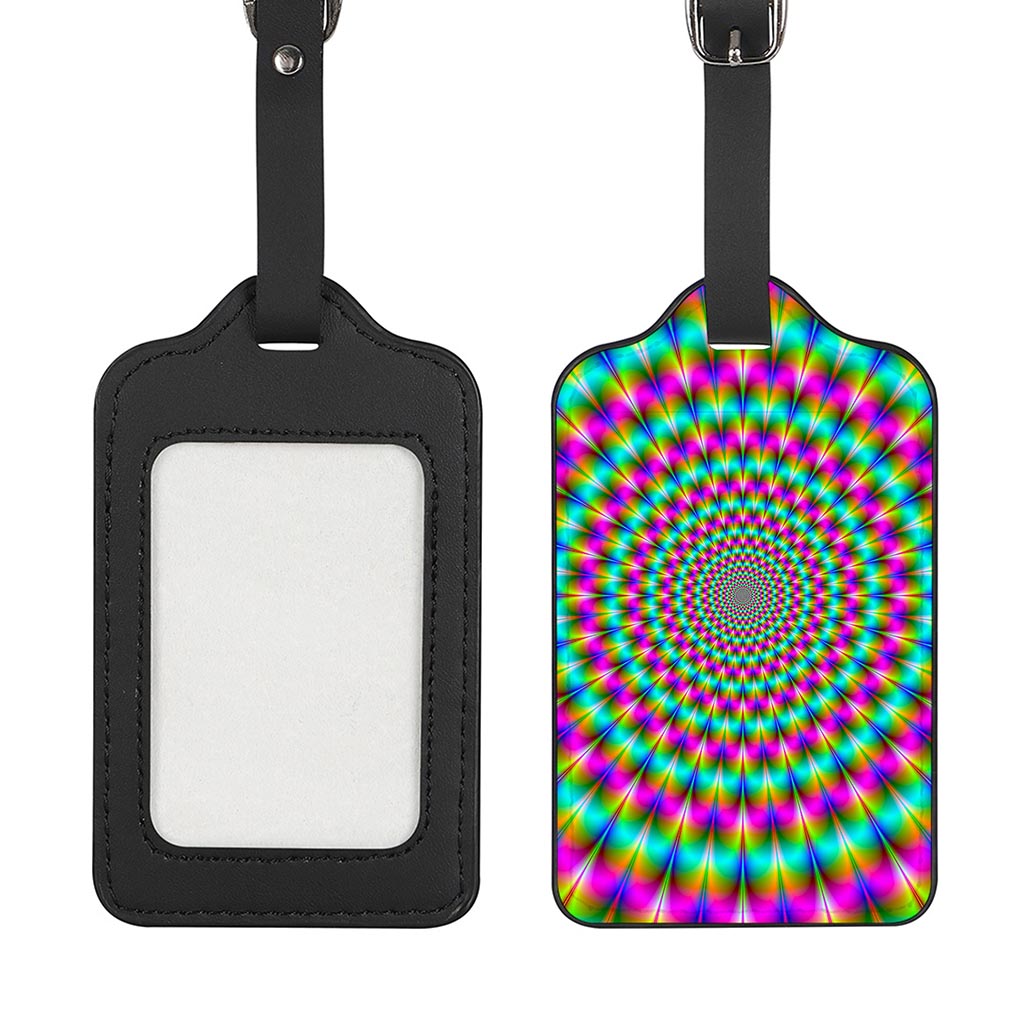 Psychedelic Rave Optical Illusion Luggage Tag