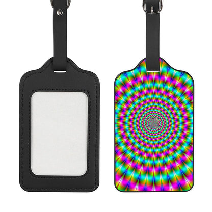 Psychedelic Rave Optical Illusion Luggage Tag