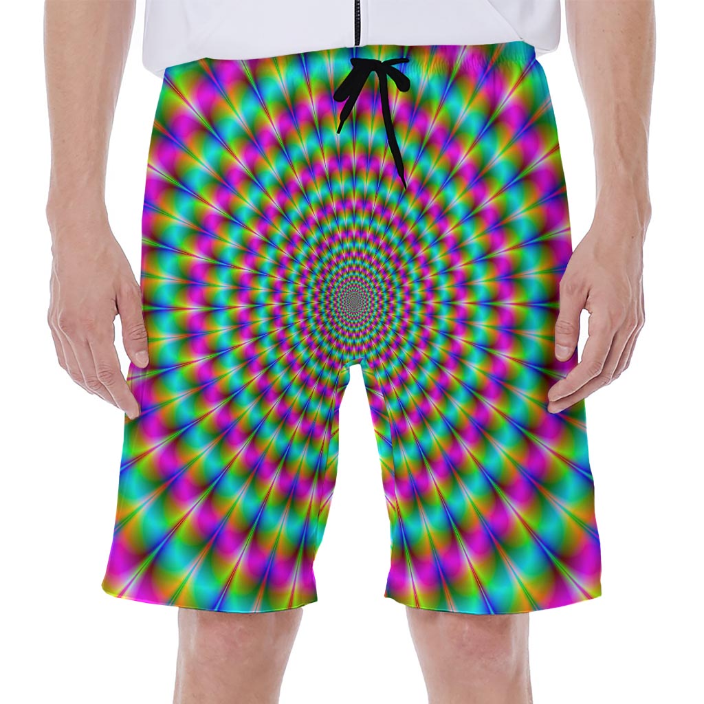 Psychedelic Rave Optical Illusion Men's Beach Shorts