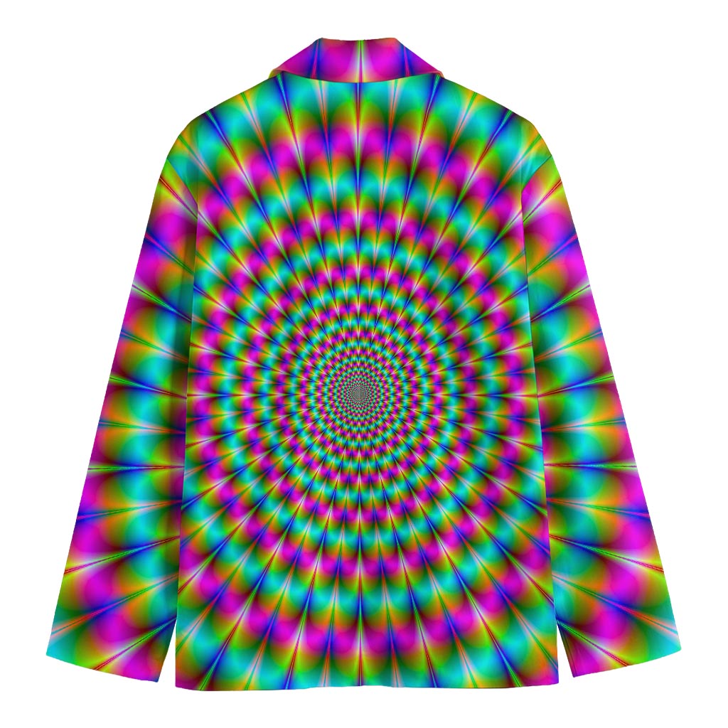 Psychedelic Rave Optical Illusion Men's Cotton Blazer