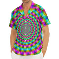 Psychedelic Rave Optical Illusion Men's Deep V-Neck Shirt