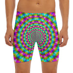Psychedelic Rave Optical Illusion Men's Long Boxer Briefs