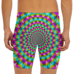 Psychedelic Rave Optical Illusion Men's Long Boxer Briefs