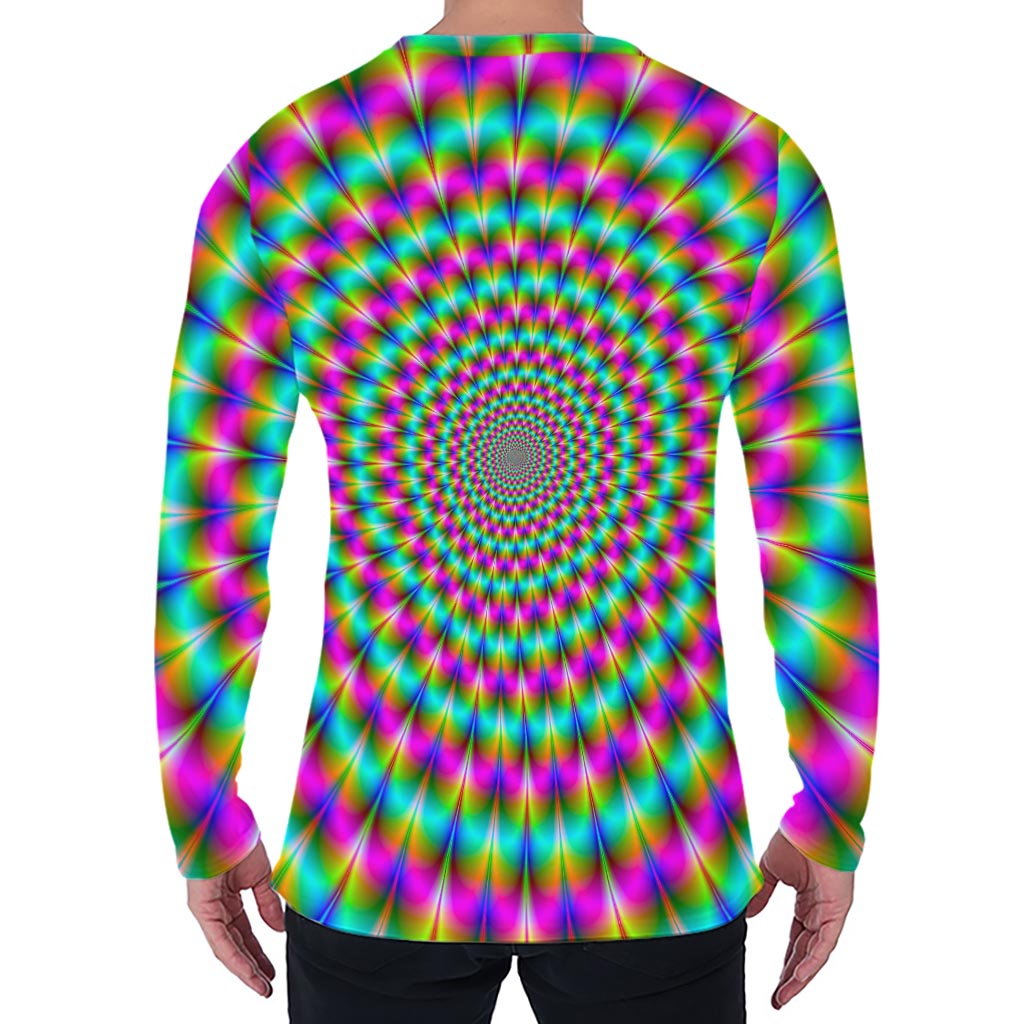 Psychedelic Rave Optical Illusion Men's Long Sleeve T-Shirt