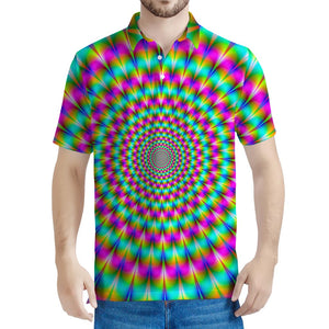 Psychedelic Rave Optical Illusion Men's Polo Shirt