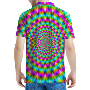 Psychedelic Rave Optical Illusion Men's Polo Shirt