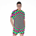 Psychedelic Rave Optical Illusion Men's Romper