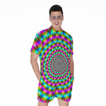 Psychedelic Rave Optical Illusion Men's Rompers