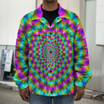 Psychedelic Rave Optical Illusion Men's Shirt Jacket