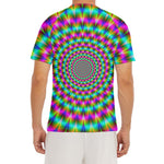 Psychedelic Rave Optical Illusion Men's Short Sleeve Rash Guard