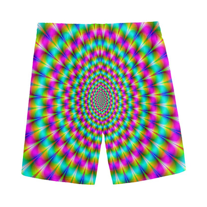 Psychedelic Rave Optical Illusion Men's Sports Shorts