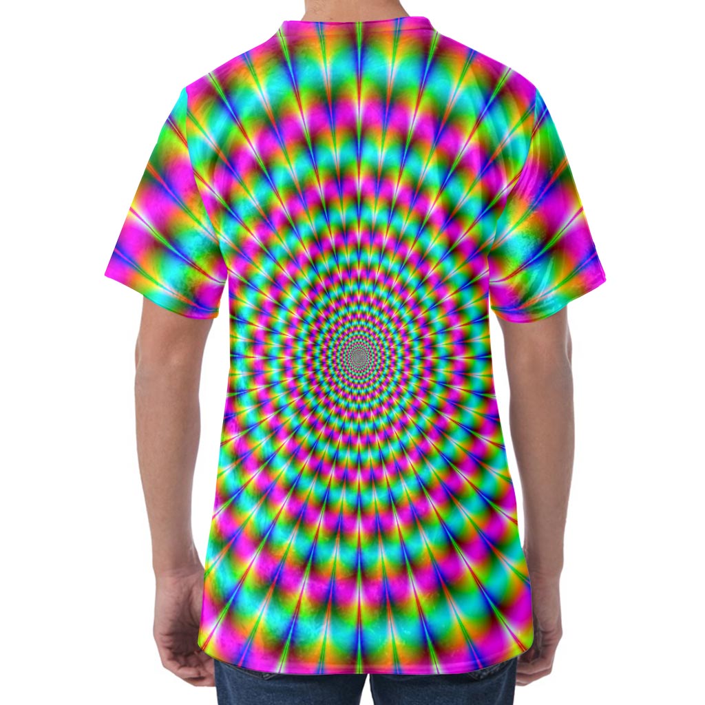 Psychedelic Rave Optical Illusion Men's Velvet T-Shirt