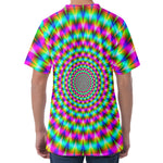 Psychedelic Rave Optical Illusion Men's Velvet T-Shirt