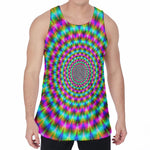 Psychedelic Rave Optical Illusion Men's Velvet Tank Top