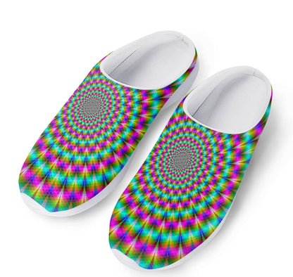 Psychedelic Rave Optical Illusion Mesh Casual Shoes