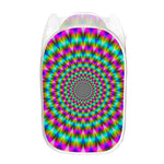 Psychedelic Rave Optical Illusion Mesh Laundry Hamper