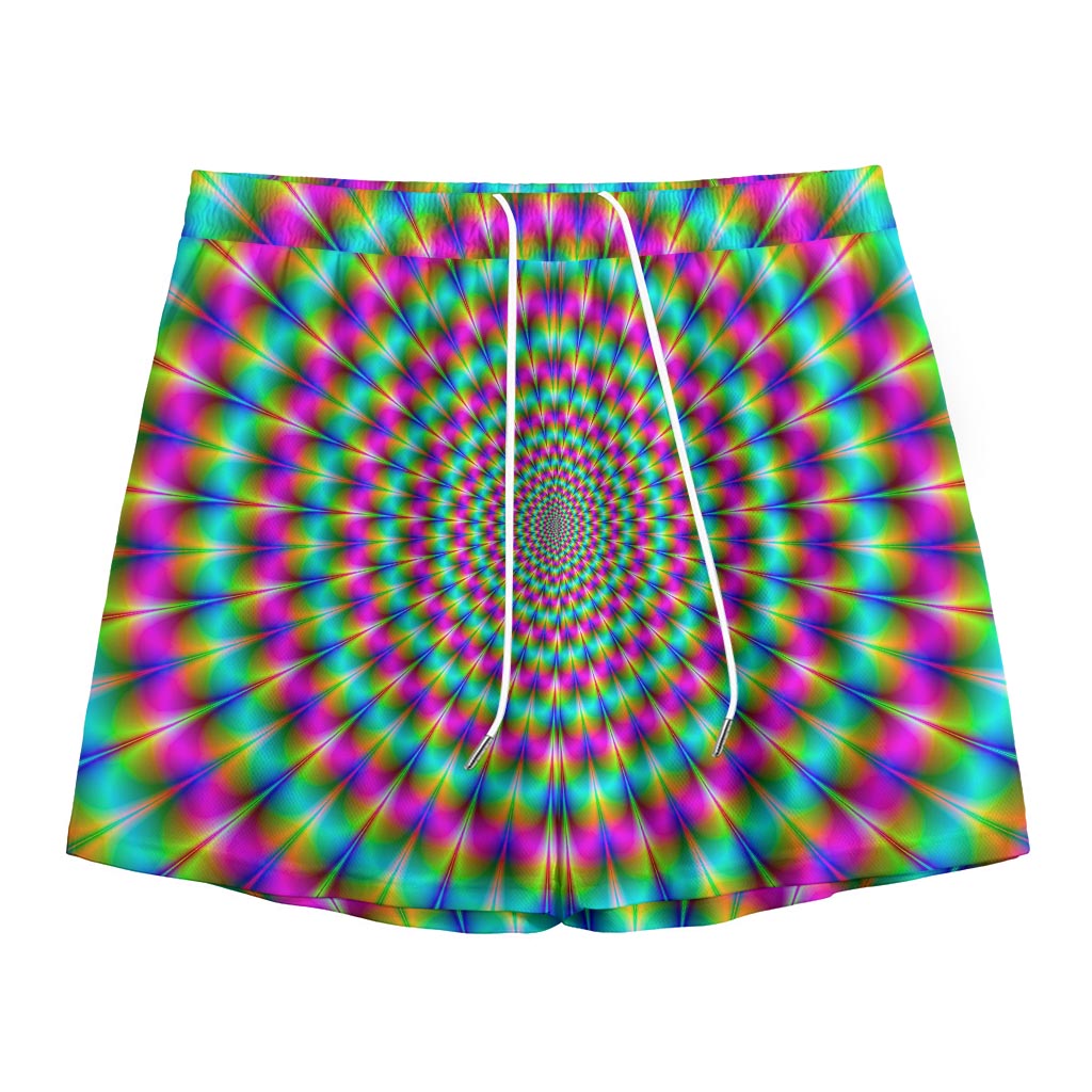 Psychedelic Rave Optical Illusion Mesh Shorts