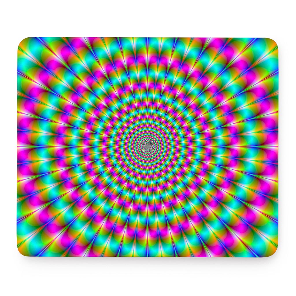 Psychedelic Rave Optical Illusion Mouse Pad