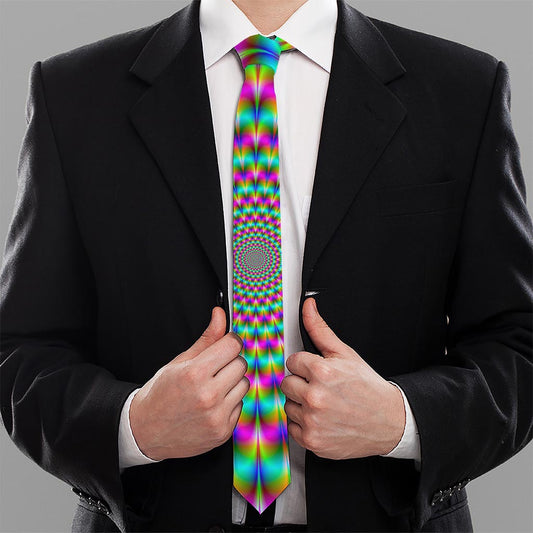 Psychedelic Rave Optical Illusion Necktie