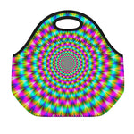 Psychedelic Rave Optical Illusion Neoprene Lunch Bag