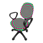 Psychedelic Rave Optical Illusion Office Chair Cover
