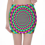 Psychedelic Rave Optical Illusion Pencil Mini Skirt