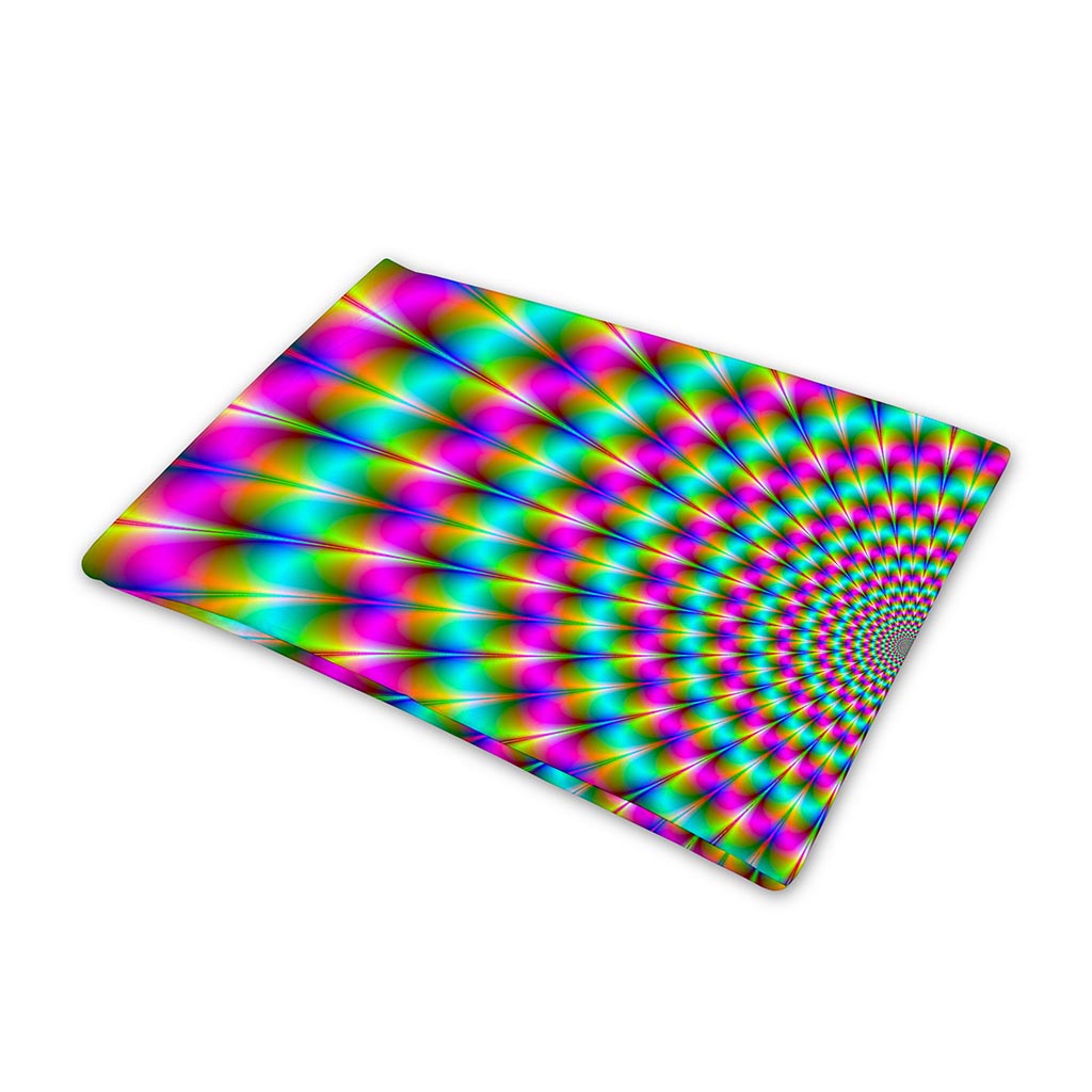 Psychedelic Rave Optical Illusion Pet Cooling Mat Cover